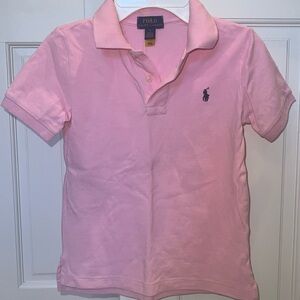 Polo Ralph Lauren pink polo shirt school vacation spring summer top party